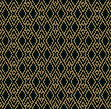 Seamless pattern. Elegant linear ornament. Geometric stylish background. Vect Stockillustratie