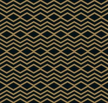 Seamless pattern. Elegant linear ornament. Geometric stylish background. Vect イラスト素材