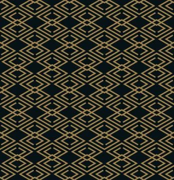 Seamless pattern. Elegant linear ornament. Geometric stylish background. Vect Stock Illustration