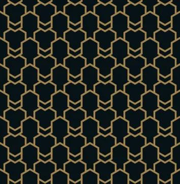 Seamless pattern. Elegant linear ornament. Geometric stylish background. Vect 스톡 일러스트