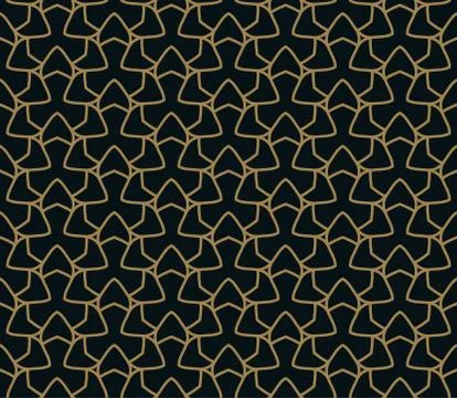 Seamless pattern. Elegant linear ornament. Geometric stylish background. Vect Illustrazione stock