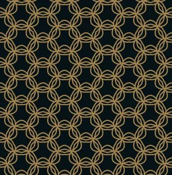 Seamless pattern. Elegant linear ornament. Geometric stylish background. Vect イラスト素材