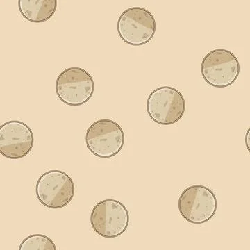 Seamless pattern elegant marble coaster cartoon vector Illustrazione stock
