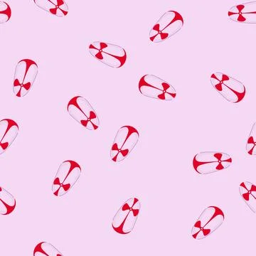 Seamless pattern elegant nail art design with red bow detailing Иллюстрация