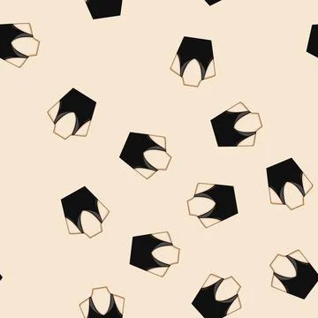 Seamless pattern elegant neckline dress cartoon vector Stock Illustration