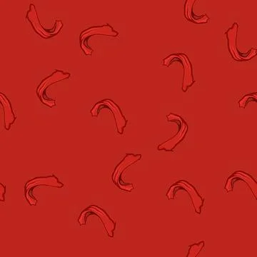 Seamless pattern elegant red dreapery cartoon vector Stock Illustration