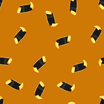 Seamless pattern elegant sticker golden luxury cartoon vector Stock Illustration