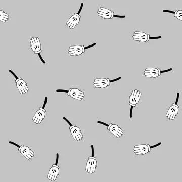 Seamless pattern element cartoon hand cartoon vector 스톡 일러스트