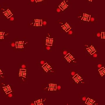 Seamless pattern element chinese firecracker cartoon vector 스톡 일러스트