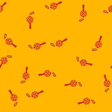 Seamless pattern element chinese lucky knot cartoon vector Stockillustratie