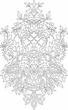 Seamless pattern element. Classical luxury old fashioned damask ornament, roy 스톡 일러스트