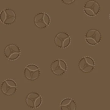 Seamless pattern element gear cartoon vector Stock Illustration