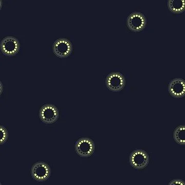 Seamless pattern element hud round frame cartoon vector 스톡 일러스트