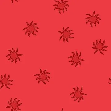 Seamless pattern element sea star cartoon vector Illustrazione stock