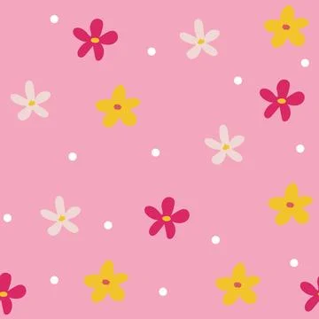 Seamless Pattern. Elements of flowers Stock Illustration