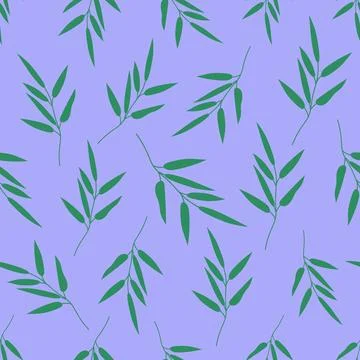 Seamless Pattern. Elements of leaves Stock Illustration