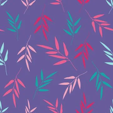 Seamless Pattern. Elements of leaves Stock Illustration