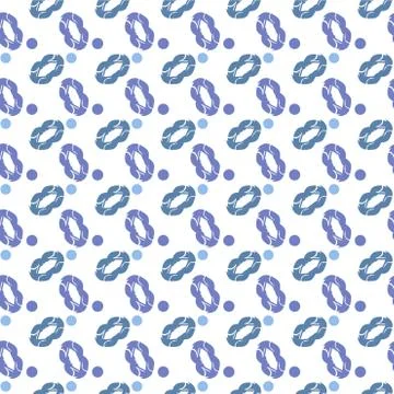 Seamless pattern of elements similar to kissing Stock Illustration