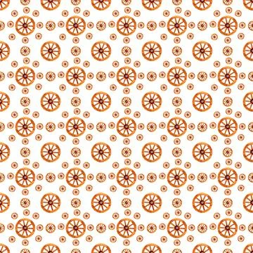 Seamless pattern with elements of vintage wheel. Stockillustratie