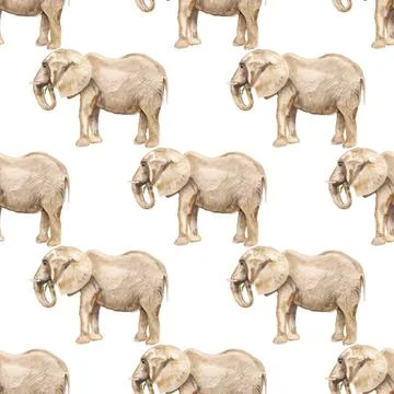 Seamless pattern with elephant Stock Illustration