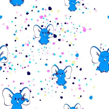 Seamless pattern with elephant. Stock Illustration