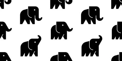 Seamless pattern with Elephants Stock Illustration