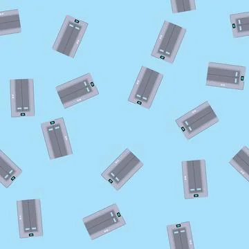 Seamless pattern elevator doors closing representing access and travel concep Stock Illustration