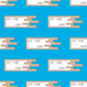 Seamless pattern emails, letters, directed upwards. Background for web sites, Stock Illustration