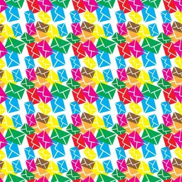 Seamless pattern  email,sms or envelope newslette Stock Illustration
