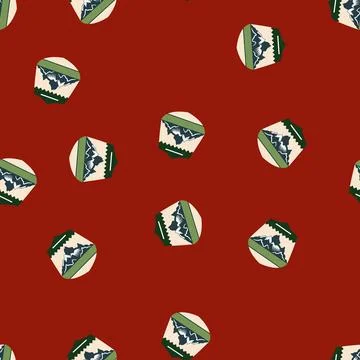 Seamless pattern emblem retro mountains badge cartoon vector Stockillustratie
