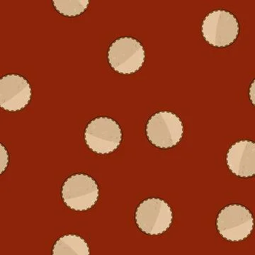 Seamless pattern embossed leather patch cartoon vector イラスト素材