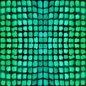 Seamless pattern of emerald and blue watercolor spots 스톡 일러스트