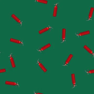 Seamless pattern emergency fire extinguisher cartoon vector Stock Illustration