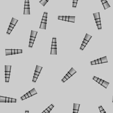 Seamless pattern emissions industrial chimney cartoon vector Stock Illustration
