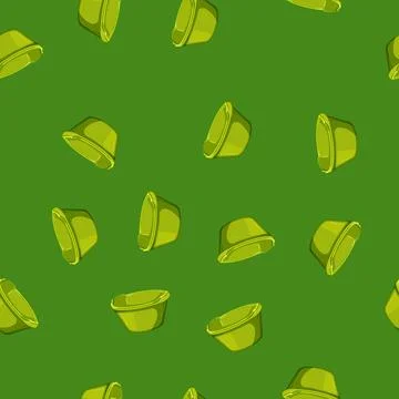 Seamless pattern empty basin plastic cartoon vector Stock Illustration