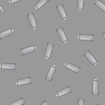 Seamless pattern empty battery energy cartoon vector Stockillustratie
