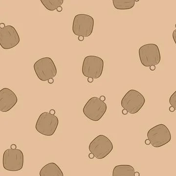 Seamless pattern empty chopping board cartoon vector Stock Illustration