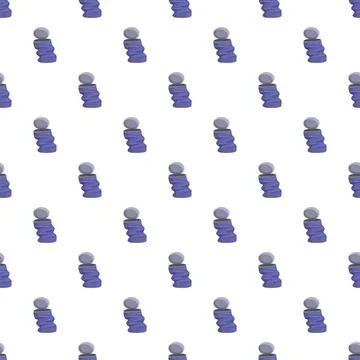 Seamless pattern with empty crushed blue cans Stock Illustration