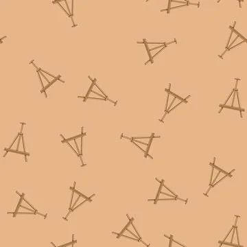 Seamless pattern empty easel cartoon vector Stock Illustration