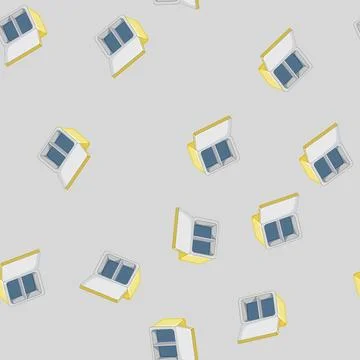 Seamless pattern empty fridge refrigerator cartoon vector Stockillustratie
