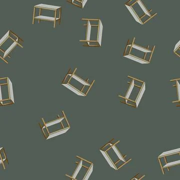 Seamless pattern empty glass table cartoon vector 库存插图
