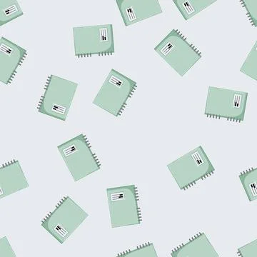 Seamless pattern empty notebook cartoon vector sign color イラスト素材