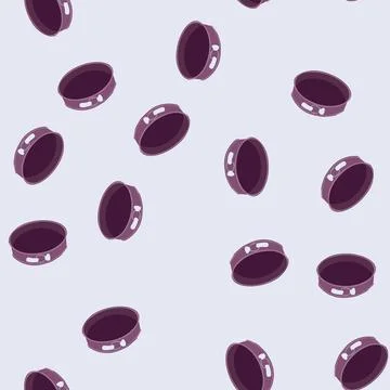 Seamless pattern empty springform cake pan for baking desserts Stock Illustration