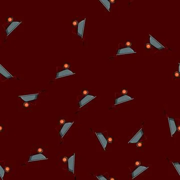 Seamless pattern empty wheelbarrow cartoon vector Illustrazione stock