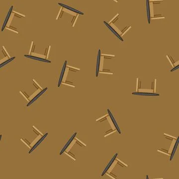 Seamless pattern empty wood table cartoon vector Illustrazione stock