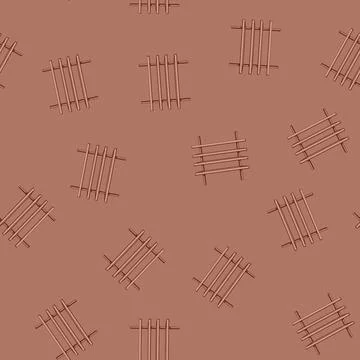 Seamless pattern Empty wooden shelving unit for product display イラスト素材
