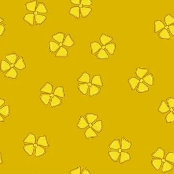 Seamless pattern en gold bow cartoon vector Illustrazione stock