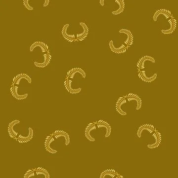 Seamless pattern en gold laurel cartoon vector Stock Illustration