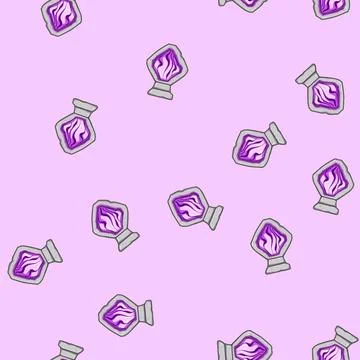 Seamless pattern enchantment magic door portal cartoon vector 스톡 일러스트