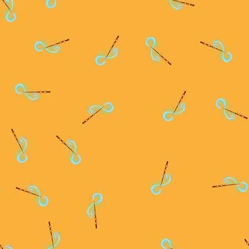 Seamless pattern enchantment magic stick cartoon vector Stock Illustration